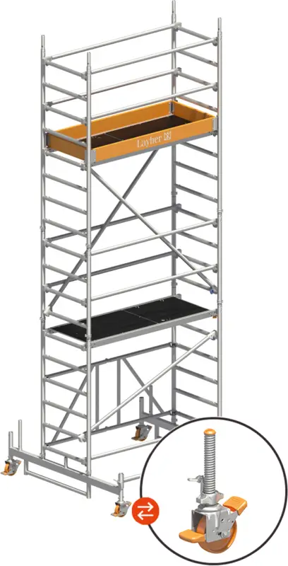 Rollgerüst Layher Zifa P2 hawego 1406214 - Arbeitshöhe 5,81 m Preiswert