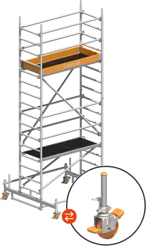 Sale Rollgerüst Layher Uni Leicht P2 hawego 1403203 - Arbeitshöhe 5,31 m