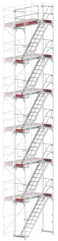 Preisknaller Layher Blitz Treppenturm-Vorbau Alu - 2,57 x 12,20 m