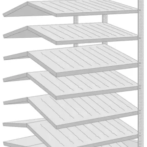 Wochenendangebot Regalwerk BERT Kanban-Regal doppelseitig Anbaufeld 2000 x 1005 x 800 mm