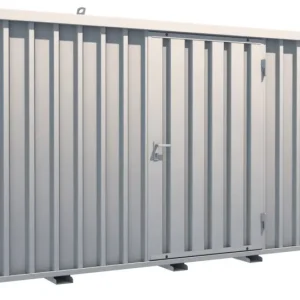 BOS Schnellbaucontainer 5100 x 2100 x 2100 mm - 1-flügelige Tür auf 5 m Seite Sofort Bestellen