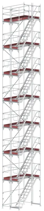 Finale Aktion Layher Blitz Treppenturm Stahl - 2,57 x 14,20 m