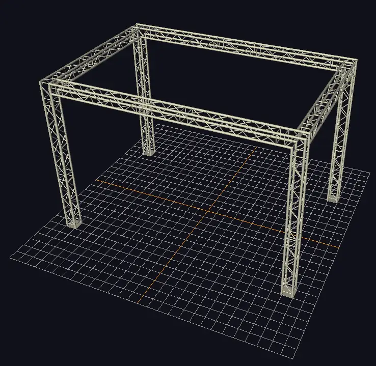 Global Truss Traversensystem F34 - Traversenkäfig 6 x 4 m Nur Für Kurze Zeit