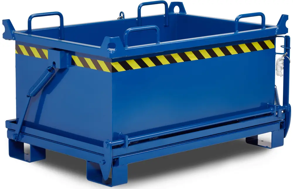 Zertifiziert RR Industrietechnik Klappbodenbehälter RBB-50 - RAL 5010