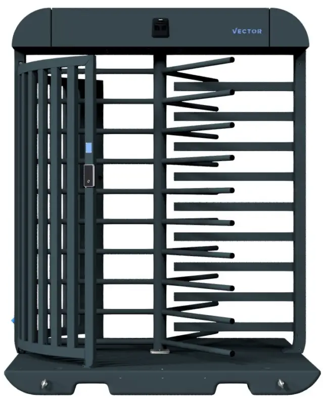 Schake Vector V-Turnstile tiefschwarz - elektromechanisch - lokale beidseitige Zutrittskontrolle Rabatt