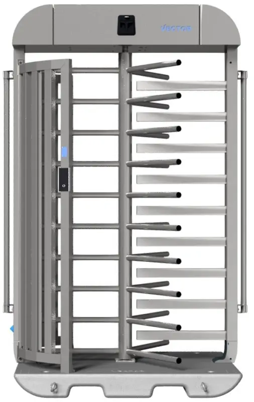 Expressversand Schake Vector V-Turnstile-Compact verzinkt - elektromechanisch - lokale beidseitige Zutrittskontrolle - Bauzaunmodul