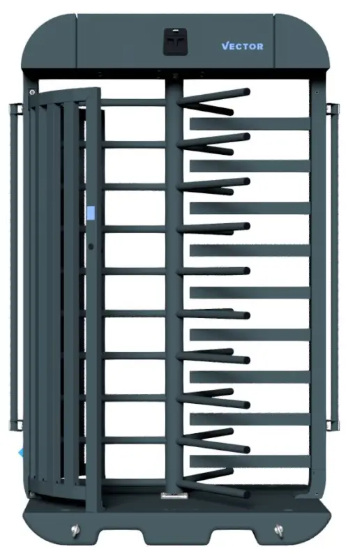 Neuheit Schake Vector V-Turnstile-Compact tiefschwarz - elektromechanisch - Bauzaunmodul