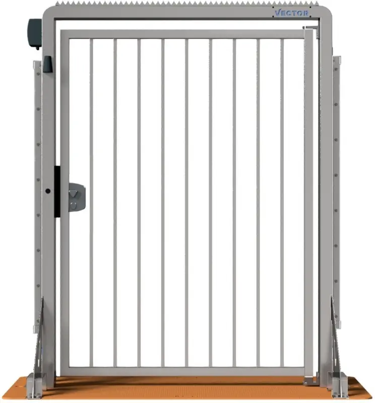 Neuheit Schake Vector V-Door-Steelplate verzinkt - Knauf - Doppelstabzaunmodul