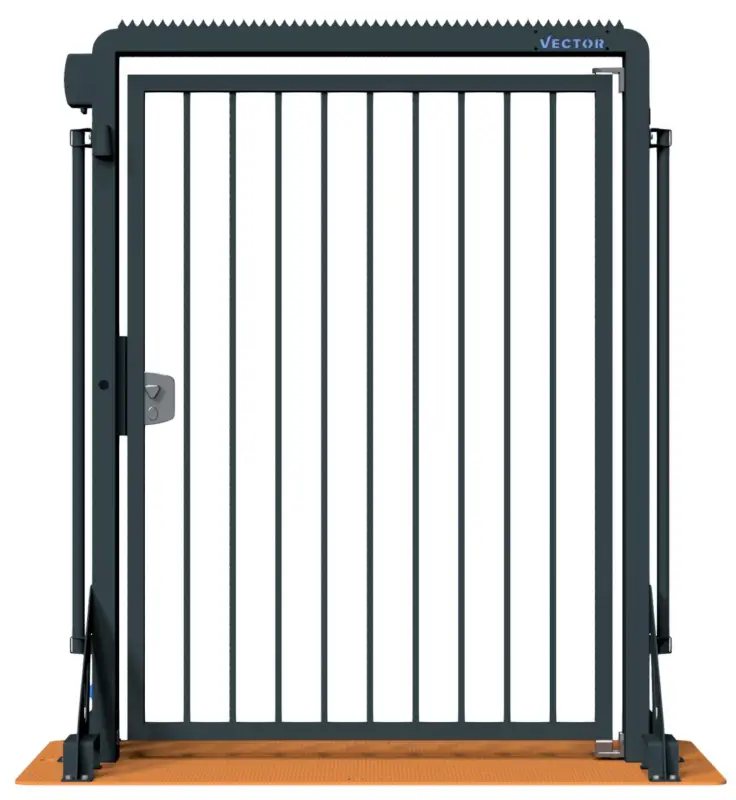Neu Schake Vector V-Door-Steelplate tiefschwarz - Knauf - Bauzaunmodul