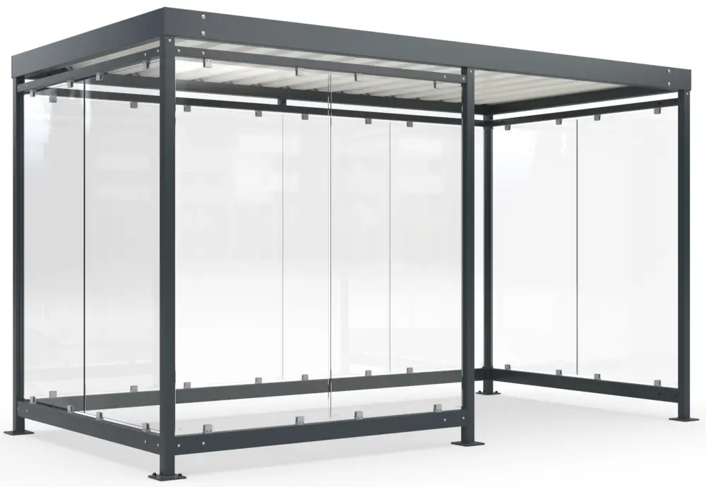 WSM Überdachung Köln - K4 d b Bausatz - RAL 7016 Neue Kollektion
