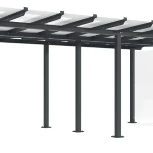 WSM Überdachung Passau doppelseitig - P24 Bausatz - RAL 7016 Neu