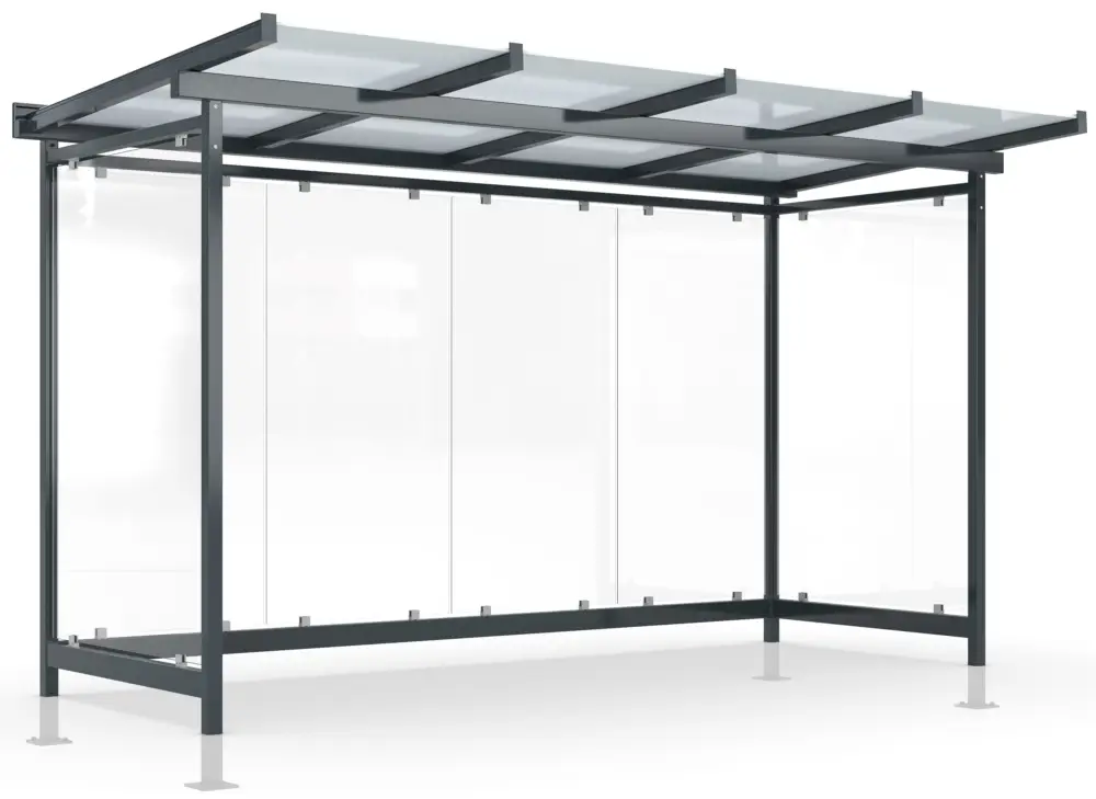 WSM Überdachung Dresden - D4 a a UP Bausatz - RAL 7016 Neue Kollektion