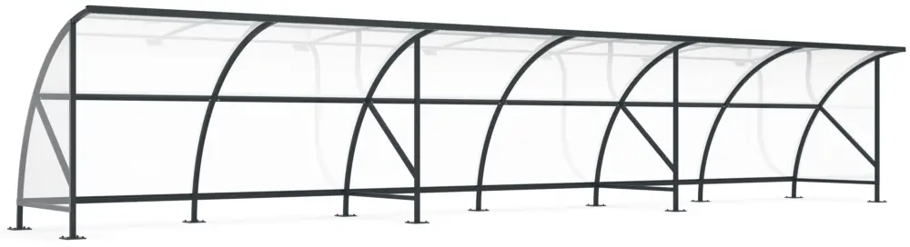 WSM Überdachung Bamberg - B 1 12 Bausatz - RAL 7016 Preisknaller