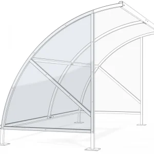 Zertifiziert WSM Überdachung Bamberg - Seitenwand Polycarbonat links
