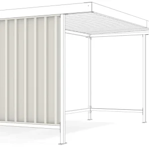 Neuheit WSM Überdachung Leipzig einseitig - L10-L15 Seitenwand - RAL 9002