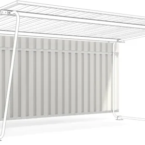 WSM Überdachung Siegen einseitig - S18 Rückwand RAL 9002 Bestseller