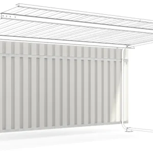 WSM Überdachung Siegen einseitig - S19 Rückwand RAL 9002 Geprüft