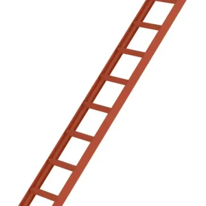 Sofort Bestellen Günzburger Dachleiter Alu ziegelrot - hawego Set 10+10 Sprossen - 5,60 m