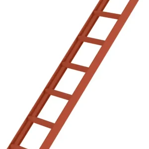 Günzburger Dachleiter Alu ziegelrot - hawego Set 7+10+10 Sprossen - 7,56 m Direktkauf