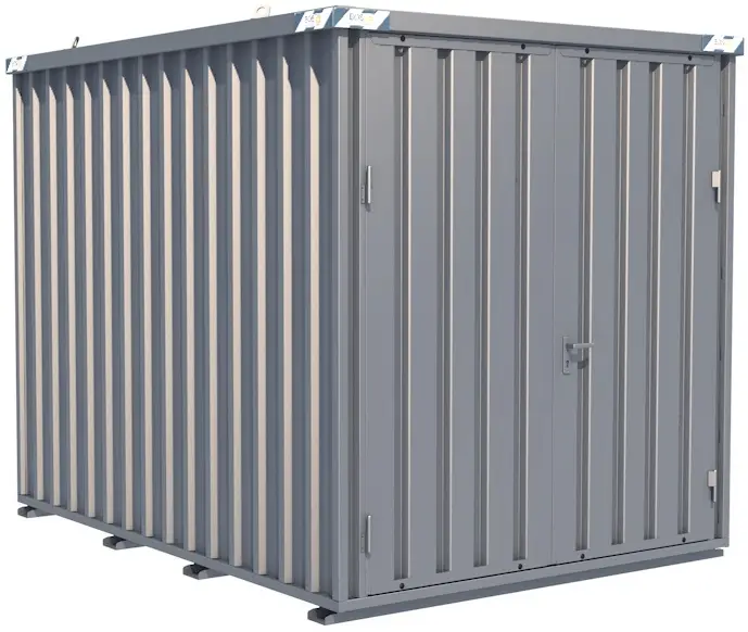 BOS Lagercontainer 3100 x 2300 x 2445 mm - 2-flügelige Tür auf 2,3 m Seite Kracherpreis