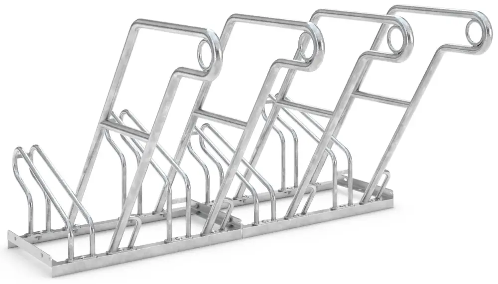 Expressversand WSM Fahrradständer Anlehnbügel 2604 Stahl - 4 Einstellplätze