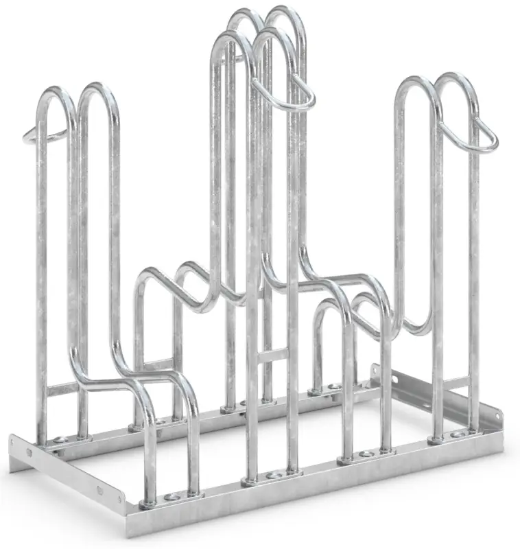 Markenware WSM Fahrradständer Standparker 4154 Stahl - 4 Einstellplätze