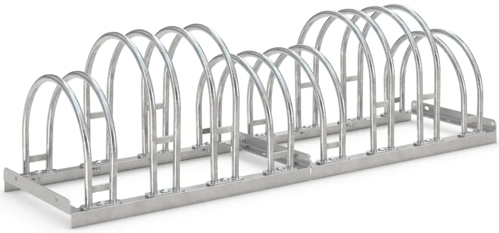WSM Fahrradständer Bogenparker 5158 Stahl - 8 Einstellplätze Echt