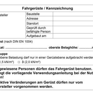 Krause Rollgerüst Kennzeichnungsblock Abverkauf