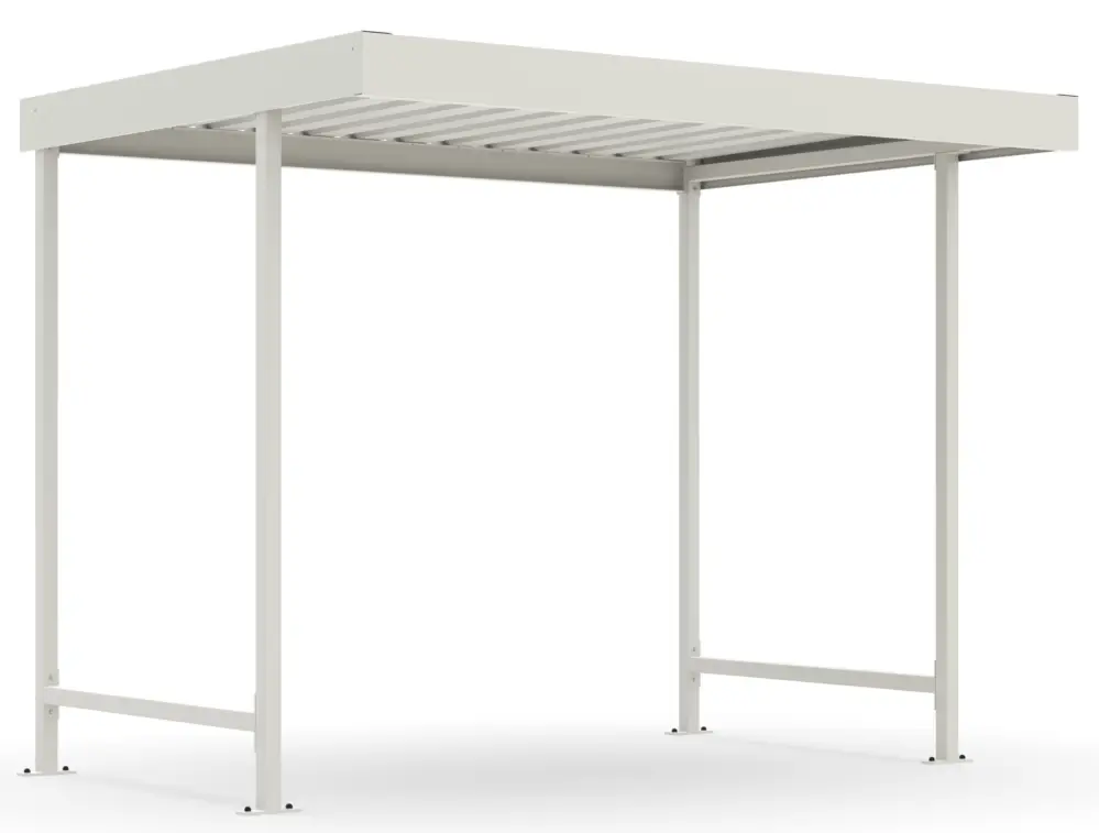 Super-Preis WSM Überdachung Leipzig einseitig - L12 Grundeinheit Bausatz - RAL 9002
