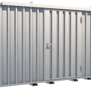 BOS Schnellbaucontainer 4100 x 2100 x 2100 mm - 1-flügelige Tür auf 4 m Seite Kracherpreis