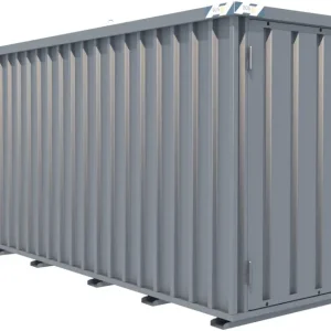 BOS Schnellbaucontainer 6100 x 2100 x 2100 mm - 2-flügelige Tür auf 2 m Seite Direktkauf