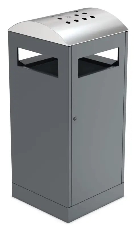 WSM Überdachung Abfallsammler Tauri - 45 Liter - RAL 7016 Online Kaufen
