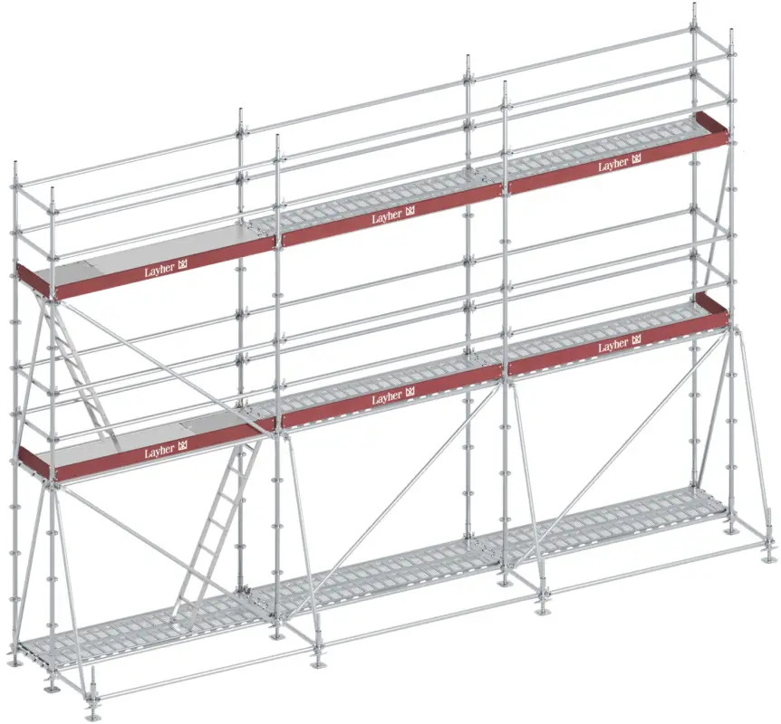 Aktuell Layher Allround Bewehrungsgerüst 7,71 x 0,73 x 4,20 m