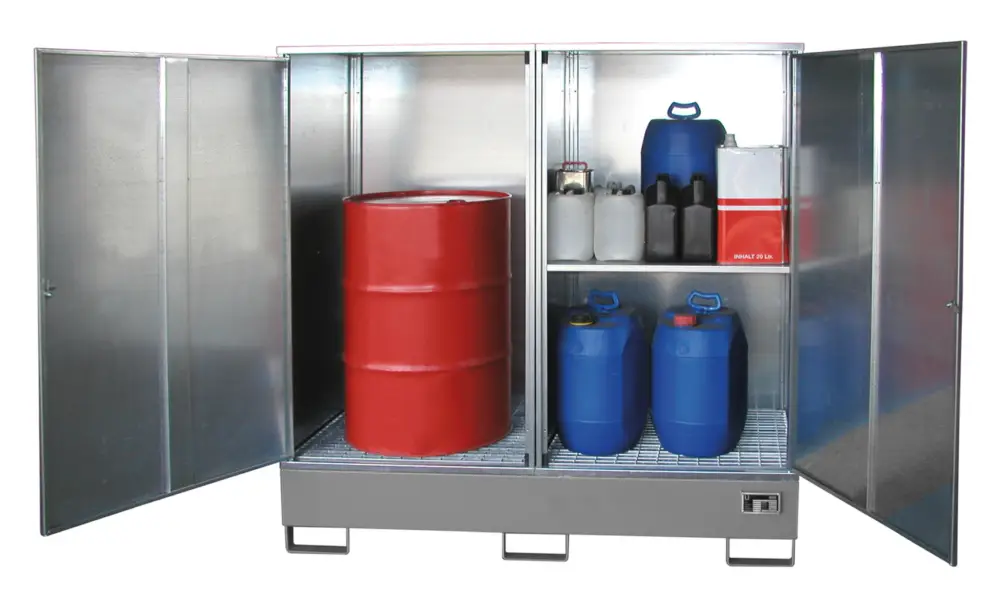 Preiswert Bauer Gefahrstoffschrank Stahl GS-2 - RAL 7005