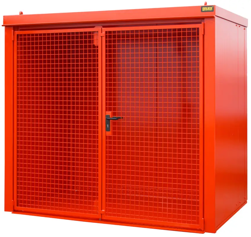 Preisknaller Bauer Gasflaschen-Container Stahl GFC-B M3 - RAL 3000