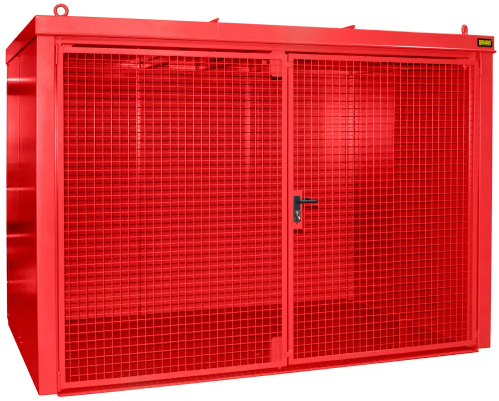 Bauer Gasflaschen-Container Stahl GFC-B M4 - RAL 3000 Aktuell