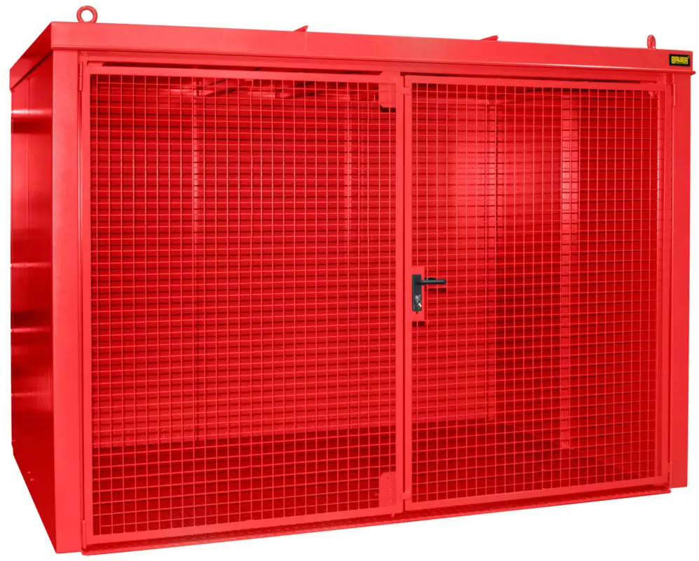 Bauer Gasflaschen-Container Stahl GFC-B M5 - RAL 3000 Preis Gesenkt