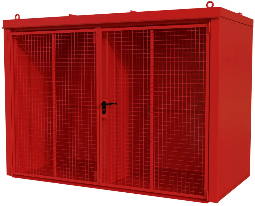 Bauer Gasflaschen-Container Stahl GFC-B W M4 - RAL 3000 Neu Im Sortiment