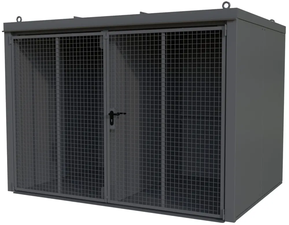 Must-Have Bauer Gasflaschen-Container Stahl GFC-B W M5 - RAL 7005