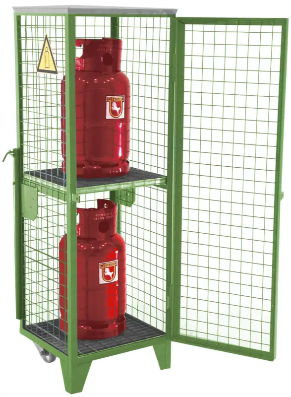 Bauer Gasflaschen-Depot Stahl GFD-R 2 - RAL 6011 Jetzt Kaufen