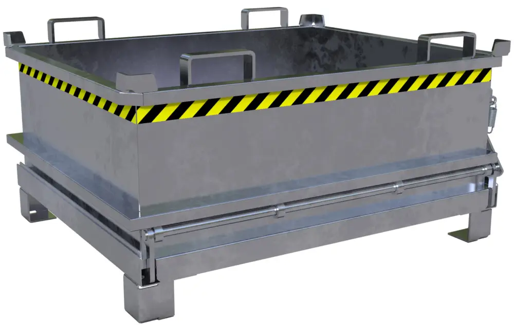 Zertifiziert Bauer Mini-Klappbodenbehälter MSB-400 - verzinkt