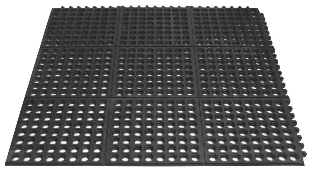 Neu Im Sortiment Miltex Arbeitsplatzmatte Yoga Octa Basic schwarz - 900 x 900 x 15 mm