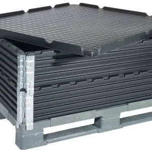 Zertifiziert KIGA Paletten-Aufsatzrahmen Deckel - 1200 x 1000 x 40 mm - VPE 5