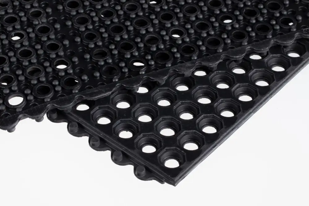 Miltex Arbeitsplatzmatte Yoga Octa Oil schwarz - 900 x 900 x 15 mm Top-Angebot