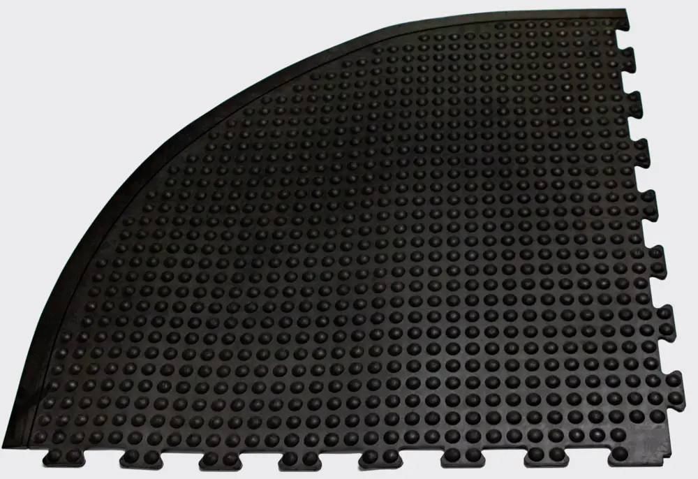 Miltex Arbeitsplatzmatte Yoga Dome Basic Eckelement schwarz - 900 x 900 x 13 mm Top-Seller