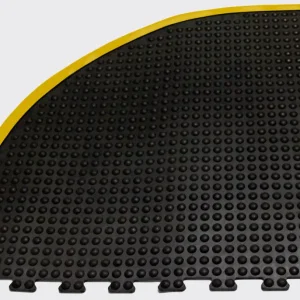 Miltex Arbeitsplatzmatte Yoga Dome Basic Eckelement schwarz gelb - 900 x 900 x 13 mm Sale