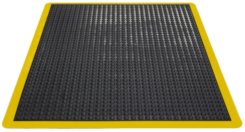 Miltex Arbeitsplatzmatte Yoga Dome Basic schwarz gelb - 1200 x 900 x 13 mm Echt