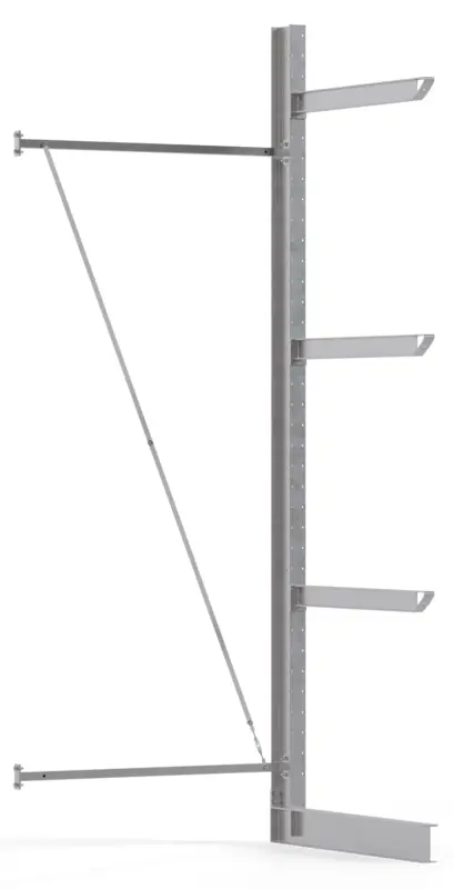 Regalwerk KARL HEAVY 1700 Kragarmregal einseitig Anbaufeld 4000 x 1500 x 1200 mm Highlight