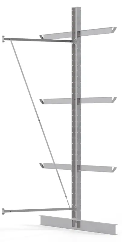 Regalwerk KARL HEAVY 2500 Kragarmregal doppelseitig Anbaufeld 4000 x 1500 x 2400 mm Aktuell