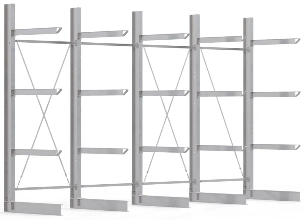 Regalwerk KARL HEAVY 1950 Kragarmregal einseitig Komplettset 3500 x 6000 x 1200 mm Expressversand